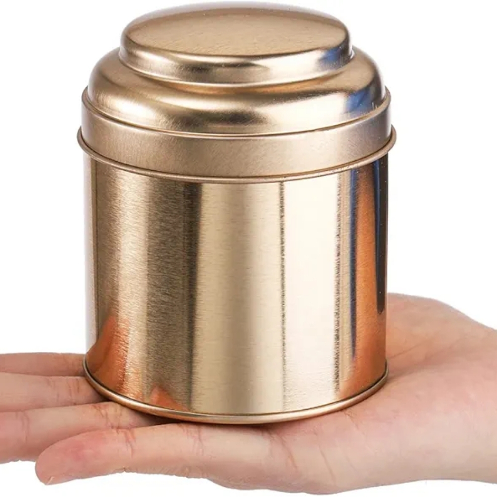 Lawei 5 Pack Tea Tins Canister w/ Airtight Double Lids, Mini Storage Containers